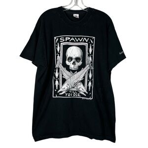 Ray Troll 1987 Vintage Spawn Til You Die Single Stitch Skull Fishing Art Tee XL